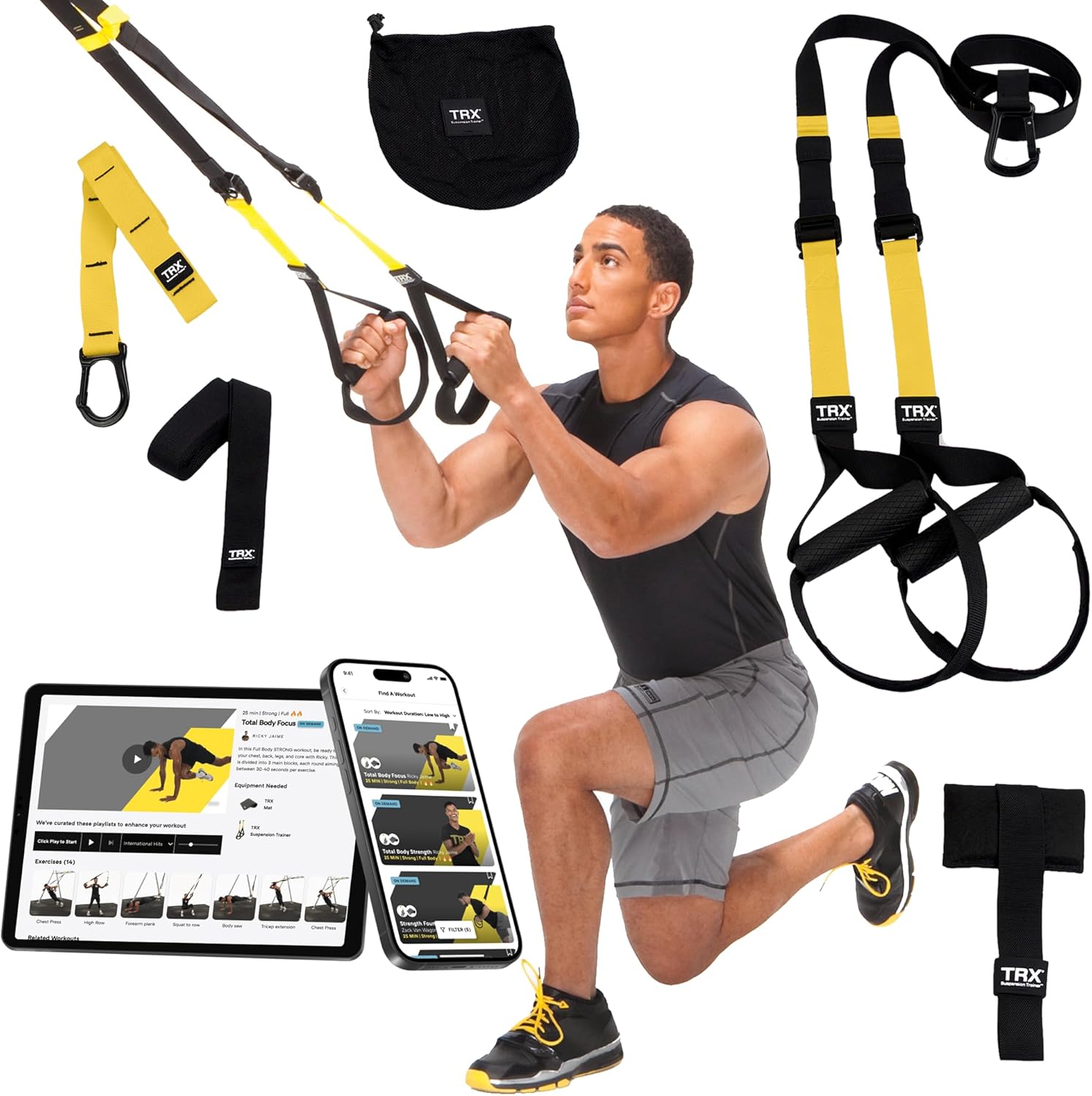 TRX Pro3 suspension training system and accessories